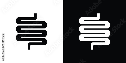 Intestine icon collection. line stroke icon. EPS 10