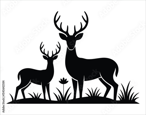 Elegant Deer Silhouettes – Hunting and Nature Inspired Vector Pack