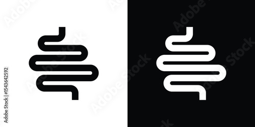 Intestine icon collection. line stroke icon. EPS 10