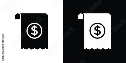 Invoice icon collection. line stroke icon. EPS 10