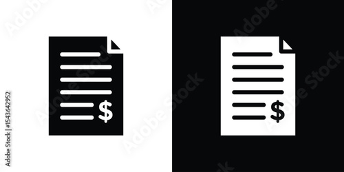Invoice icon collection. line stroke icon. EPS 10