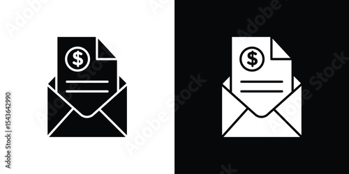 Invoice icon collection. line stroke icon. EPS 10