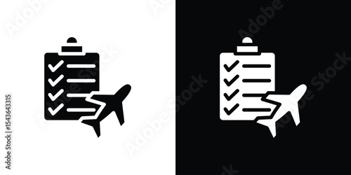 Itinerary icon collection. line stroke icon. EPS 10