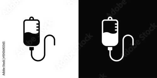 IV bag icon collection. line stroke icon. EPS 10