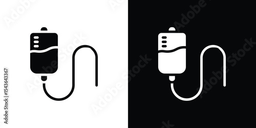 IV bag icon collection. line stroke icon. EPS 10