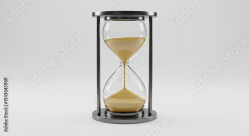 Vintage Hourglass with Golden Sand: Deadline & Countdown Visual
