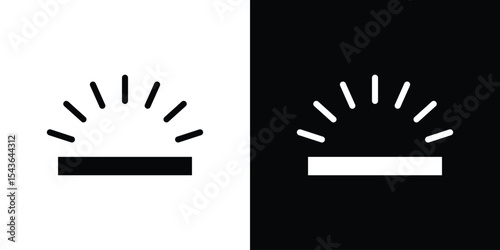 Keyboard brightness icon collection. line stroke icon. EPS 10