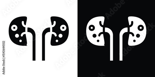 Kidney disease icon collection. line stroke icon. EPS 10