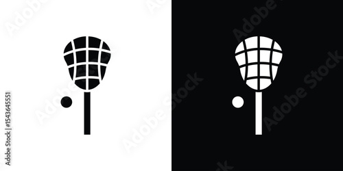 Lacrosse stick ball icon collection. line stroke icon. EPS 10