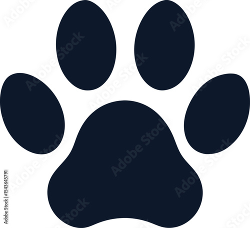 paw print vector on transparent background