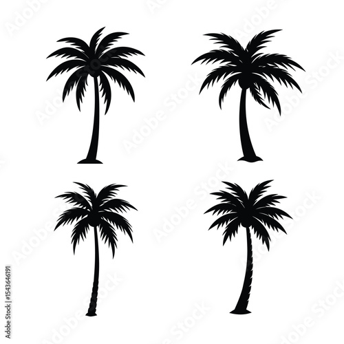 vector set of tropical beach icons
