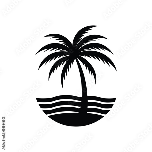 vector set of tropical beach icons