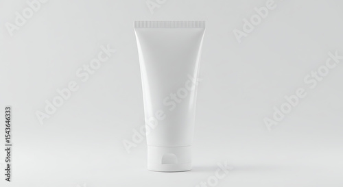 product packaging, cosmetic tube, beauty product, white background, minimal design, smooth surface, clean aesthetic, sleek container, simple branding, high-quality material

