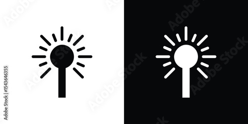 Laser beam icon collection. line stroke icon. EPS 10