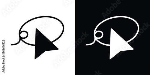 Lasso tool icon collection. line stroke icon. EPS 10