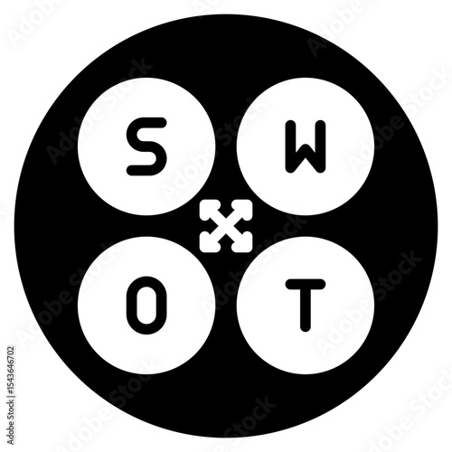 swot glyph icon