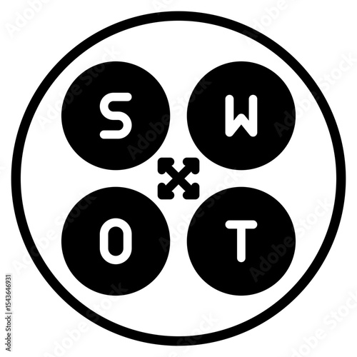 swot glyph icon
