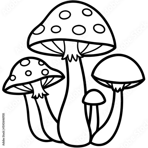Minimal Mushroom Illustration