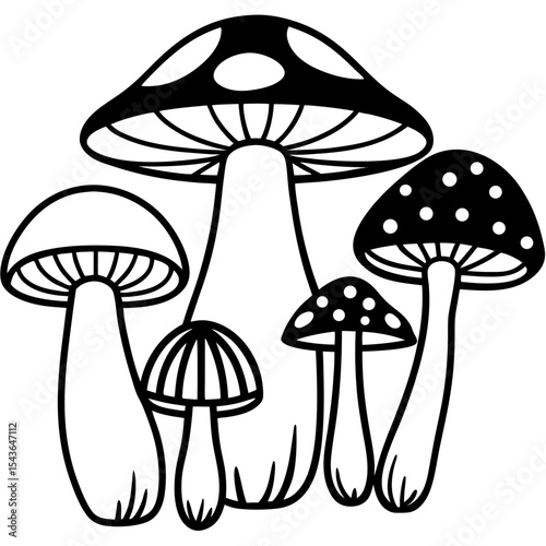 Minimal Mushroom Illustration