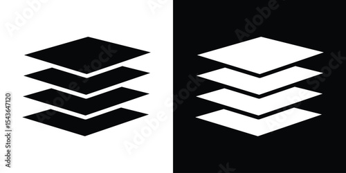 Layers icon collection. line stroke icon. EPS 10