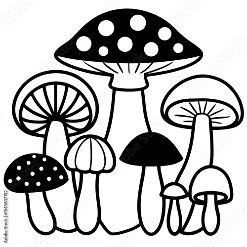 Minimal Mushroom Illustration