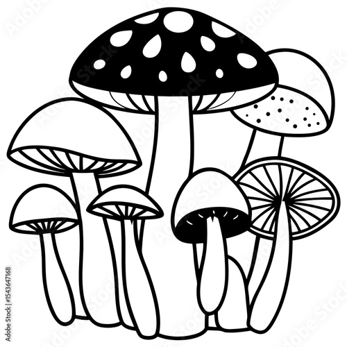 Minimal Mushroom Illustration