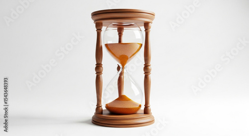Vintage Hourglass with Golden Sand: Deadline & Countdown Visual
