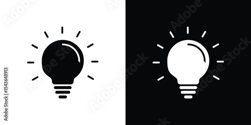 Lightbulb icon collection. line stroke icon. EPS 10