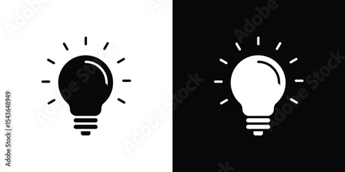 Lightbulb icon collection. line stroke icon. EPS 10