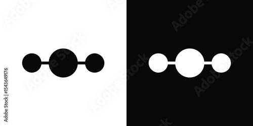 Linear molecular structure icon collection. line stroke icon. EPS 10