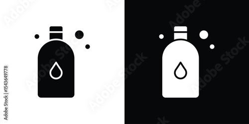 Liquid soap bottle icon collection. line stroke icon. EPS 10