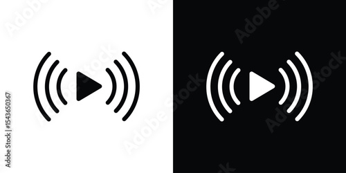 Live streaming icon collection. line stroke icon. EPS 10