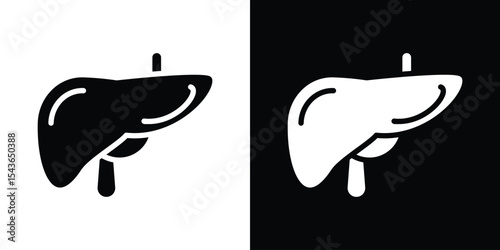 Liver icon collection. line stroke icon. EPS 10