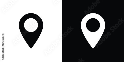 Located icon collection. line stroke icon. EPS 10