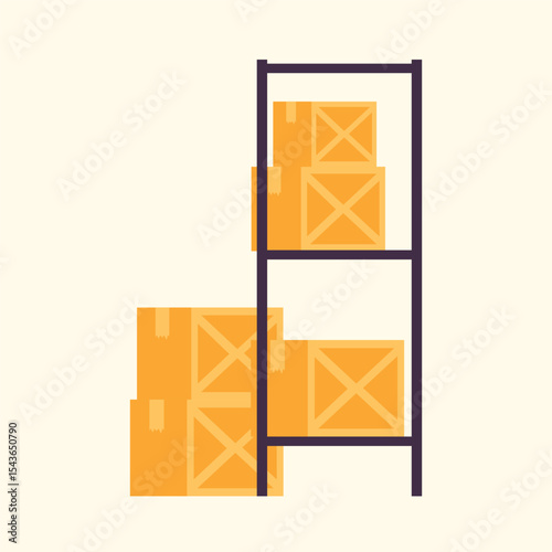 Illustration of an Warehouse Box