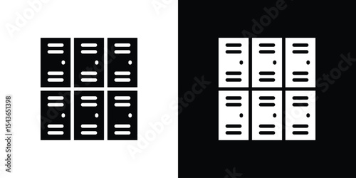 Lockers icon collection. line stroke icon. EPS 10