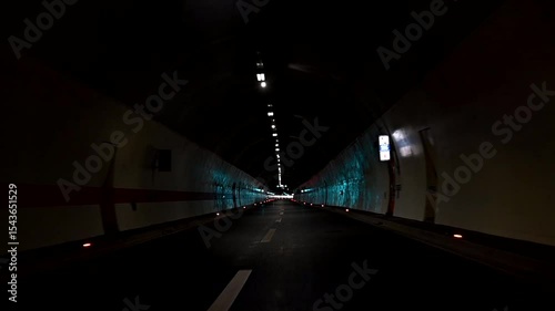 driving in the tunnel