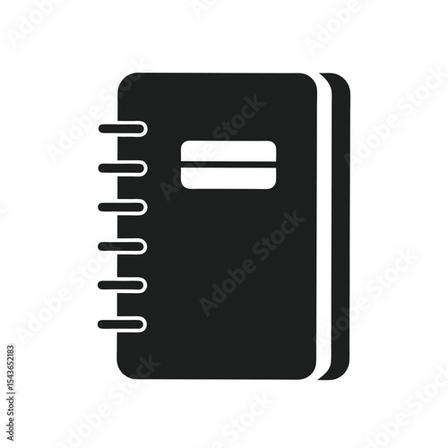 Vector Illustration of a Notebook Icon Representing Note Taking, Organization, or Study Isolated on White Background
