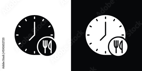 Lunchtime icon collection. line stroke icon. EPS 10