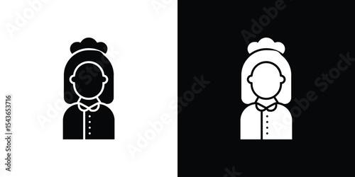 Maid icon collection. line stroke icon. EPS 10