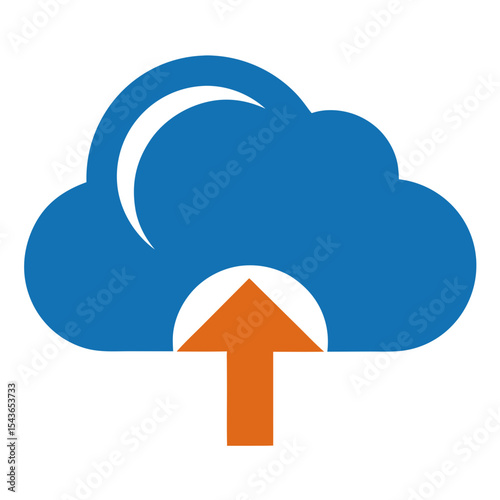 Cloud upload icon data transfer storage