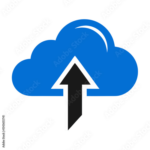 Cloud upload icon data transfer symbol