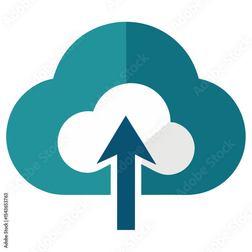 Cloud upload icon data transfer technology
