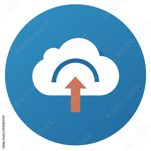 Cloud upload icon data transfer digital
