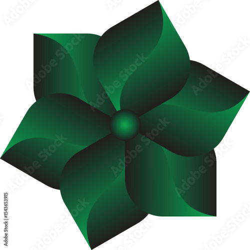 green ribbon flower