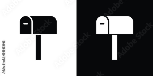 Mailbox icon collection. line stroke icon. EPS 10