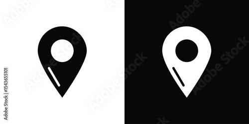Map marker icon collection. line stroke icon. EPS 10