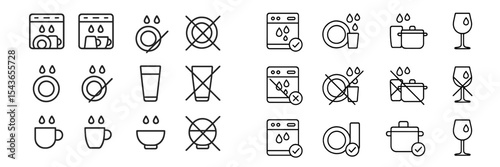 Instructions for washing and drying dishes in a minimalist kitchen setting