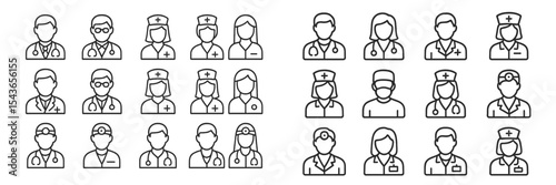 Healthcare professionals in various roles and poses, illustrating teamwork and support in a medical setting for patient care