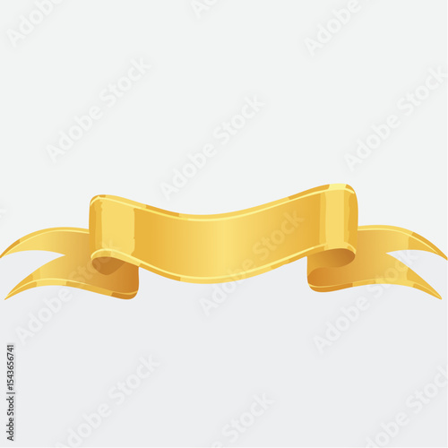 Golden Ribbon Banner: A glistening gold ribbon banner, perfect for conveying messages of achievement, awards, or celebratory themes. The flowing design adds a touch of elegance and prestige.